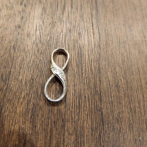 New! Sterling Silver 925 I Love You Forever Infinity Pendant Necklace & Chain - Picture 4 of 7